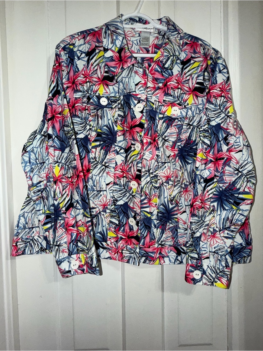 Vintage Women's 3X accent coat Floral Button-Up  Jacket Drapers & Damon's